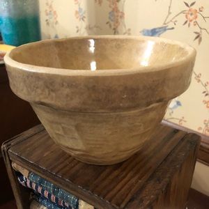 Vintage Yellow Ware Small Bowl Country Farmhouse